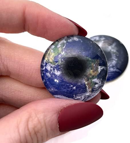 Planet Earth World Glass Eye Cabochons para pingente que fabrica jóias embrulhadas Jóias Faux Craft taxidermia ou esculturas