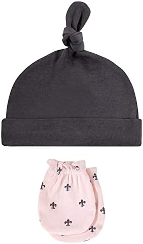 Hudson Baby Unisex Baby Cotton Cap e Scratch Mitten Conjunto