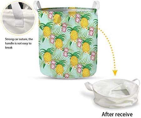 Uzzuhi Cartoon de Natal Gag Presentes de armazenamento cesto de cesta decorativa redonda para lavanderia