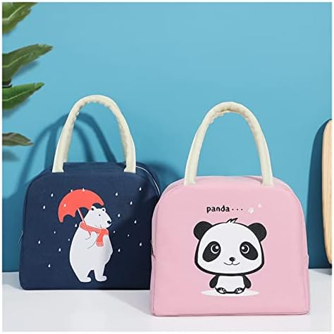 Dfsyds Bags-Cartoon Panda lancheira Ladies Ladies portátil Viagem Picnic Bag Picnic Isollow School Breakfast Bag