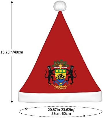 Zaltas Brash Bat of Arms of Gabão chapéu de Natal para adultos Soft confortável Papai Noel para os suprimentos de festa de férias de