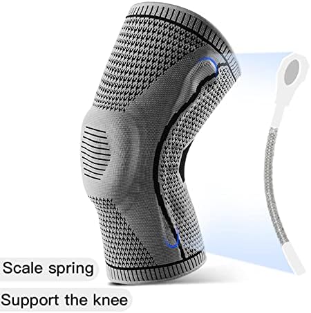 Kyncilor Knee Brace Knee Suporte para homens Mulheres Silica Gel Manga de compressão de joelho respirável para artrite menisco