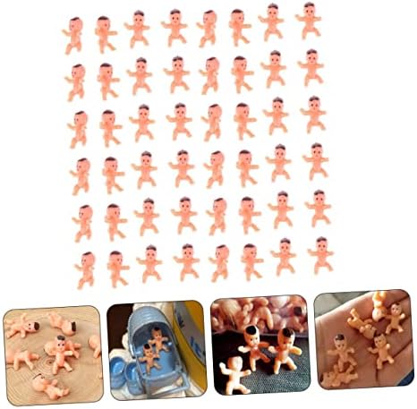 Toyandona 50pcs Bolo decoração de brinquedos de banho infantil Bathtub Decor Mini estátua de bebê Bathtub Bath Toys Cubos de gelo Jogo