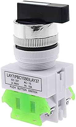 Nibyq Lay37 22mm interruptor rotativo 2/3 Posição botão rotativo 1No/1nc e 2No interruptor rotativo DPST interruptor de travamento