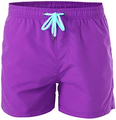 Shorts de praia masculinos de Wenkomg1, shorts de esportes secos rápidos curtos elásticos da cintura de cordão de treino
