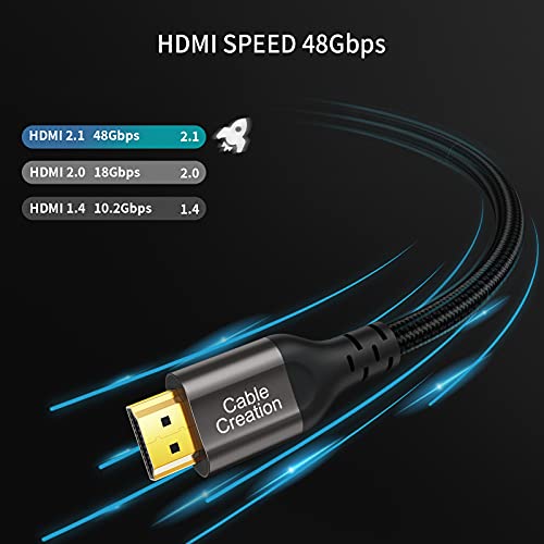 CableCreation 8K HDMI 2.1 Cabo, HDMI para PS4 - 3,3 pés, Xbox Series x Cabo HDMI, EARC HDR HDCP 2.2 2.3