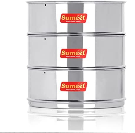 Sumeet Aço inoxidável Praxável Compurador/Separador com tampa Adequada para 9 LTR e 10 LTR LIME