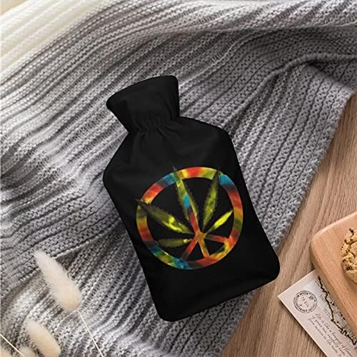 Garrafa de água quente com tampa de maconha com tampa de maconha com tampa macia bolsa de água quente para pés de mão