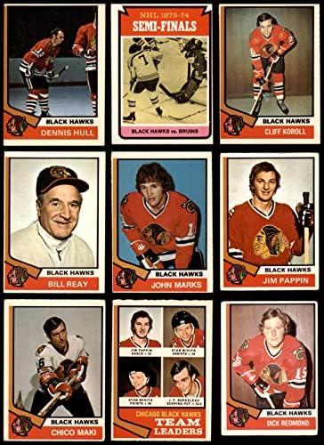 1974-75 O-PEE-Chee Chicago Blackhawks perto da equipe definida Chicago Blackhawks VG+ Blackhawks