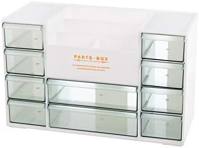 Organizador de maquiagem de plástico Anncus Sundries Sundries Cosmetics Storage 10 Grades Desktop Jewelry Storage Caixa