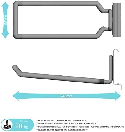 Richelieu Hardware 29598bc 37500 em gancho longo fechado por 24 em suporte, preto