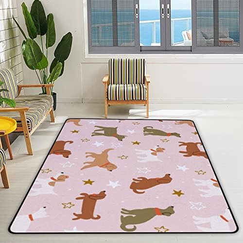 Rastreamento de carpete interno brincar tapete de cães fofos animais para quarto quarto berçário educacional piso tapetes tapetes 63x48innch