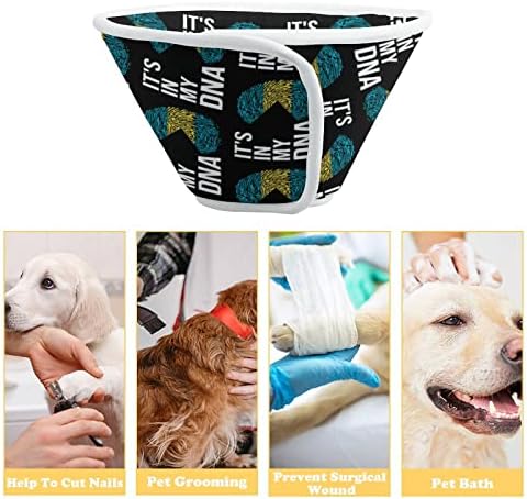 Está no meu DNA Bahamas Flag Dog Cone Collar Ajuste Pet Recuperação colarinho de proteção para cães gatos