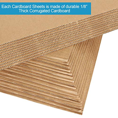 Folhas de papelão corrugadas de 50pack, inserções de papelão plano de 11 ”x16,5” para embalagem, correspondência, artesanato,