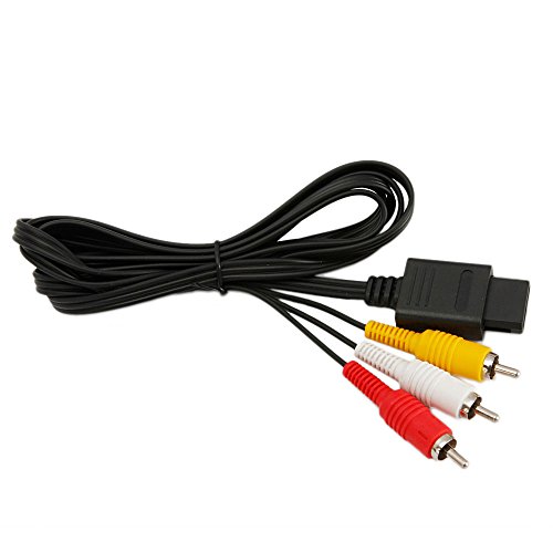 MTFY 6 pés Gamecube AV Audio/Video Cable Substituição Fios de fio para Nintendo N64
