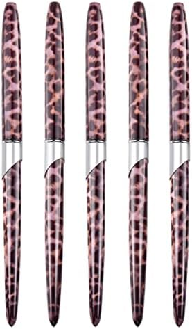 Walnuta Pincel para unhas Leopard Metal Handle Extension Desenho de escultura Manicure Gel Tools