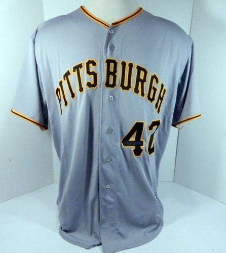 Pittsburgh Pirates 6342 Jogo emitiu Grey Jersey Jackie Robinson Day 630 - Jogo usada MLB Jerseys