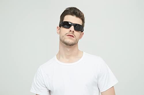 JFXQDR Sports enrolar -se em torno de óculos de sol polarizados para homens mulheres, ciclismo em óculos de sol de pesca UV400 RFS8202