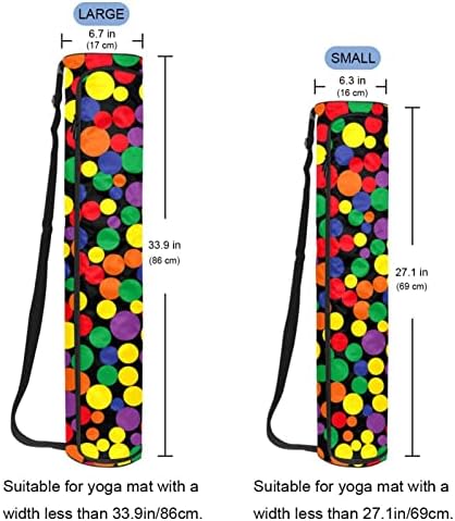 Bolsa de transportadora de ioga de padrão pontilhado colorido vívido com alça de ombro de ioga bolsa de ginástica