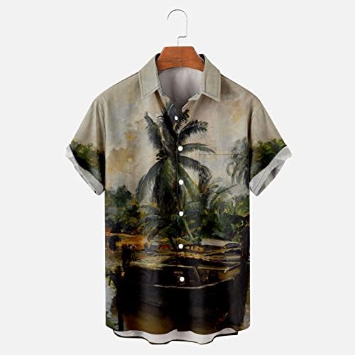 Hawaii Button Down camisetas para homens camisetas gráficas de manga curta de manga curta