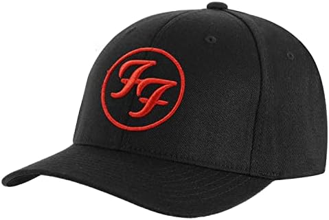 Foo Fighters Red Circle Logot Baseball Cap preto