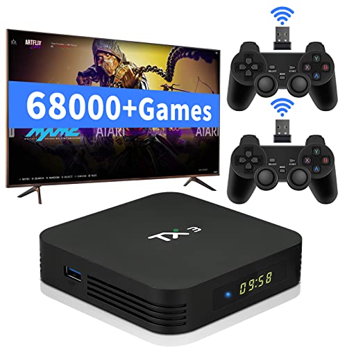 Consoles de jogos retrô construídos em 68.001 jogo clássico, console de 128 GB de emulador, plug -plug e jogo de videogame 4K, sistema