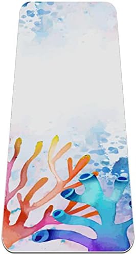 Siebzeh aquarela de coral colorido premium de ioga grossa MAT ECO AMICIONAL DE RORBO