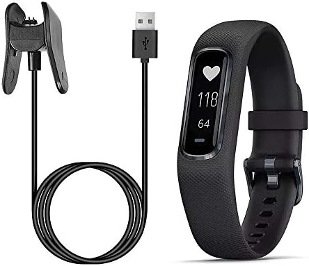 Carregador Kissmart para Garmin Vivosmart 4, Cabo de clipe de cabos de dados de carregamento de substituição para Garmin VivoSmart