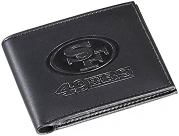 Equipe Esportes America NFL São Francisco 49ers Black Wallet | BI-FOLD | Logotipo carimbado oficialmente licenciado | Feito de