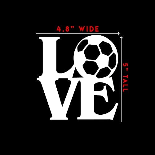 Love Soccer Sticker Decal Notebook Laptop 4 x 5