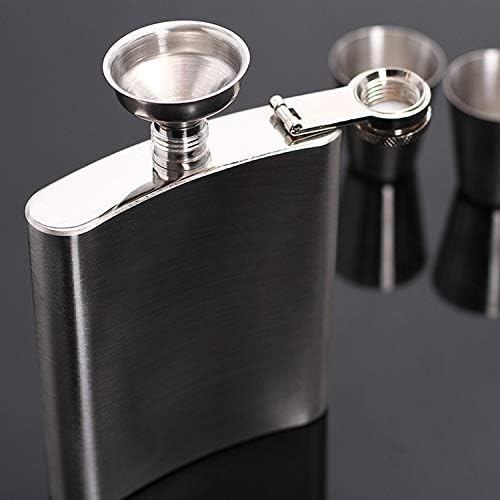 Tyi Portable bolso uísque de aço inoxidável flagon vodka whisky balão quadril com vidro de vidro de vidro Uso para escalar o