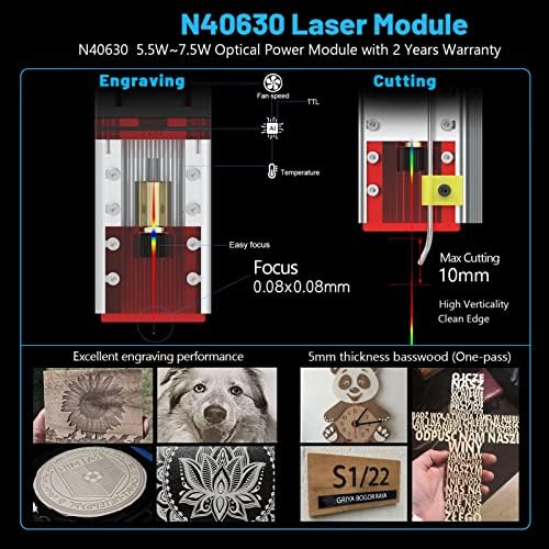 Gravador de laser gowenic, neje00477 neje 3 plus n40630 Máquina de gravura a laser pequena, sistema de controle de gravador