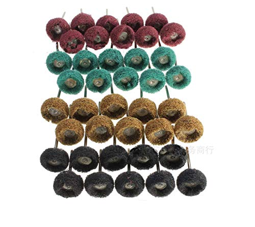Conjunto de roda de escova de polimento de nylon meichoon conjunto de abrasivo de roda abrasiva tumping de roda abrasiva