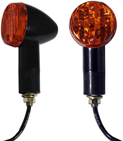 Aprilia RS, RSV Black Motorcycle Round Amber Mini Bullet Turn Signal Signal Lights Blinker Compar