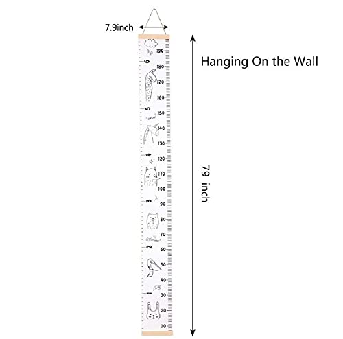 Revestimento de crescimento infantil Wood Kids Gráfico de crescimento Tela de madeira de madeira Pendura a régua de medição