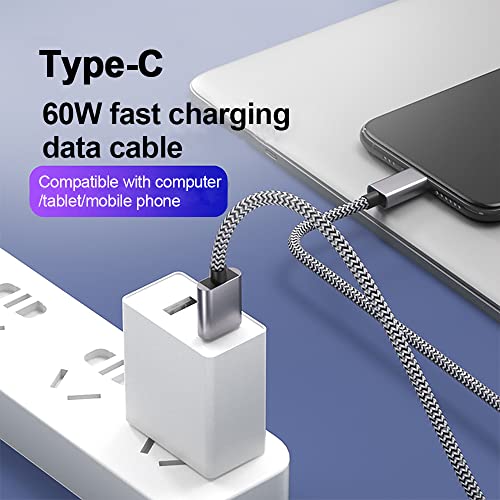 Vivitle [3-Pack 6,6ft] USB A TO CABO DE USB-C 3A CARREGO RÁPIDO, NYLON PREMIUM CANTECENDO CANTERRO C Tipo C Compatível