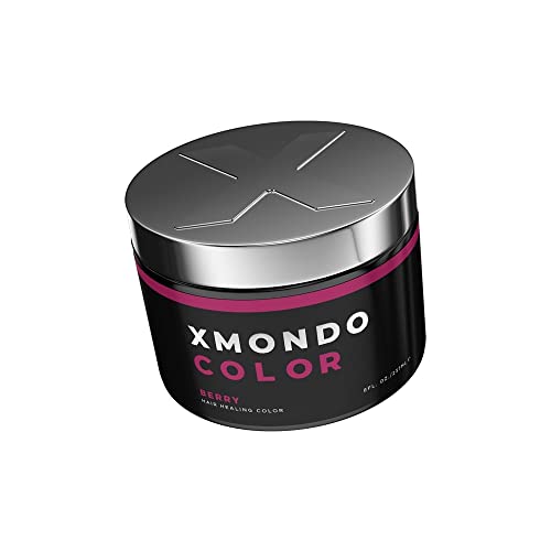 Xmondo Color Berry Hair Healing Semi Permanente Cor - Fórmula vegana com ácido hialurônico para reter a umidade, proteínas vegetais