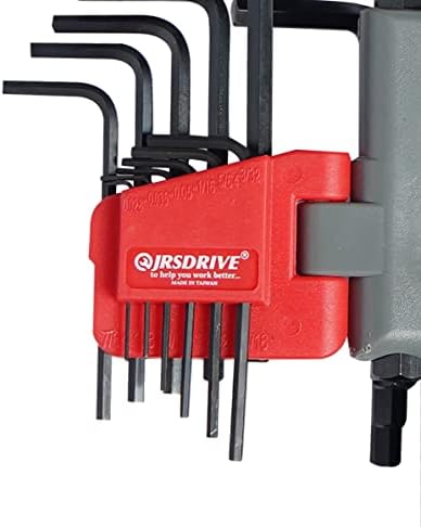 JrsDrive Allen Hex Key Conjunto, dobragem, 30 Peice, SAE, tamanhos de métrica e Torx, CRV, acabamento preto, EAK-30