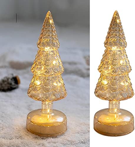 Enfeites de Natal Decorativo Glass Christmas Tree Home Desktop Ornamentos