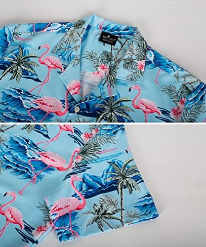 Mikenko 80s 90s Retro Hawaiian Shirt for Men Funny Button Down Camisa grande e alta de manga curta camisetas para homens