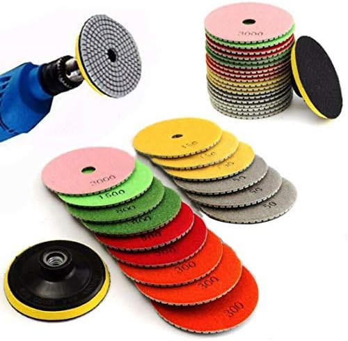 Xucus acabamento Diamond Polishing Pad Peças 16pcs 4 polegadas de 100 mm de mármore de granito