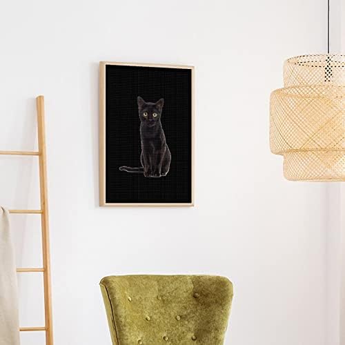 Black Cat Diamond Painting Kit Art Pictures Diy Full Drill Acessórios domésticos Presente para adultos para decoração