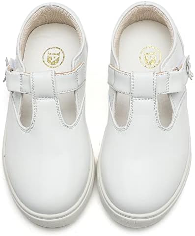 Dadawen Girls Mary Jane Sapatos de vestido plano Sapatos uniformes de uniforme