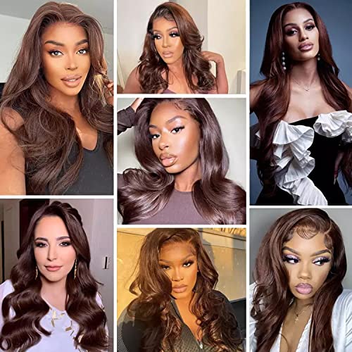 Jishun Ginger 13x4 Wigs Front Wigs Human e Chocolate 13x4 Auburn Brown