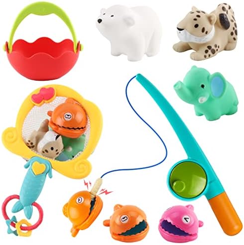 Juxue Baby Bath Toys, Jogos de Pesca Magnética para Crianças 3-5, banheira, piscina flutuante e brinquedos de lençónal para crianças