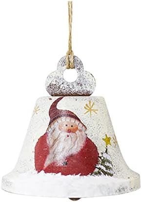 Pingente de Natal Bell Iron Iron Art pintado de sino pingente decorações de Natal Porta de Natal e decoração de janelas