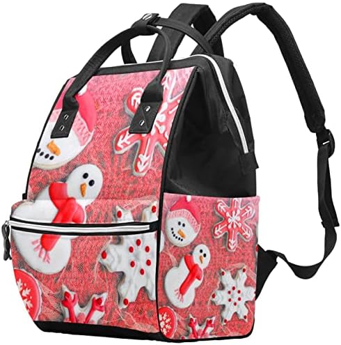 Mochila de viagem Guerotkr, bolsas de fraldas, bolsa de fraldas de mochila, boneco de neve fofo natal