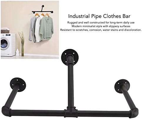 Jeanoko Roupas Hanging Bar, Rack de roupas de parede de ferro Minimalista moderna de 22 polegadas para casa