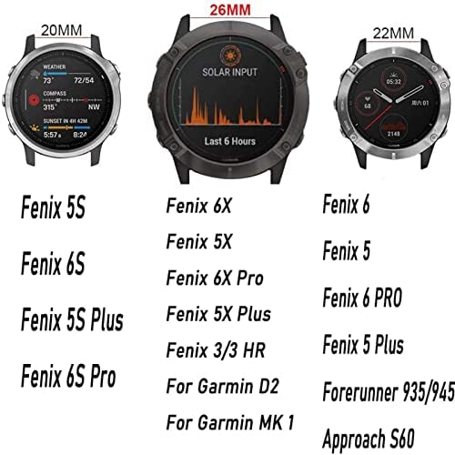 Bandkit 22 26mm Substituição de silicone Straping Strap para Garmin Fenix ​​6 6s 6x Pro 5 5x mais 3 3 HR Forerunner 935 Acessório