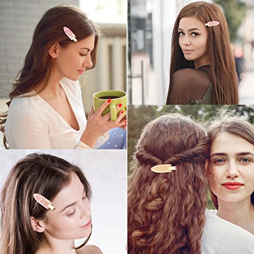 10pcs sem clipes de cabelo de dobra, clipes de cabelo de maquiagem Resina acrílica clipe plano sem vinco Clipe de cabelo para salão